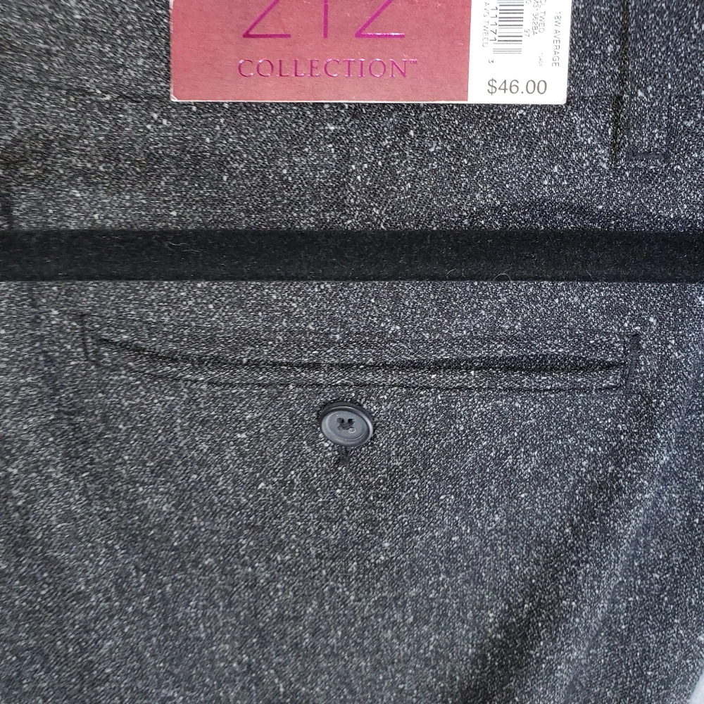 212 Collection Charcoal Tweed Dress Pants Size 18W - Picture 13 of 16